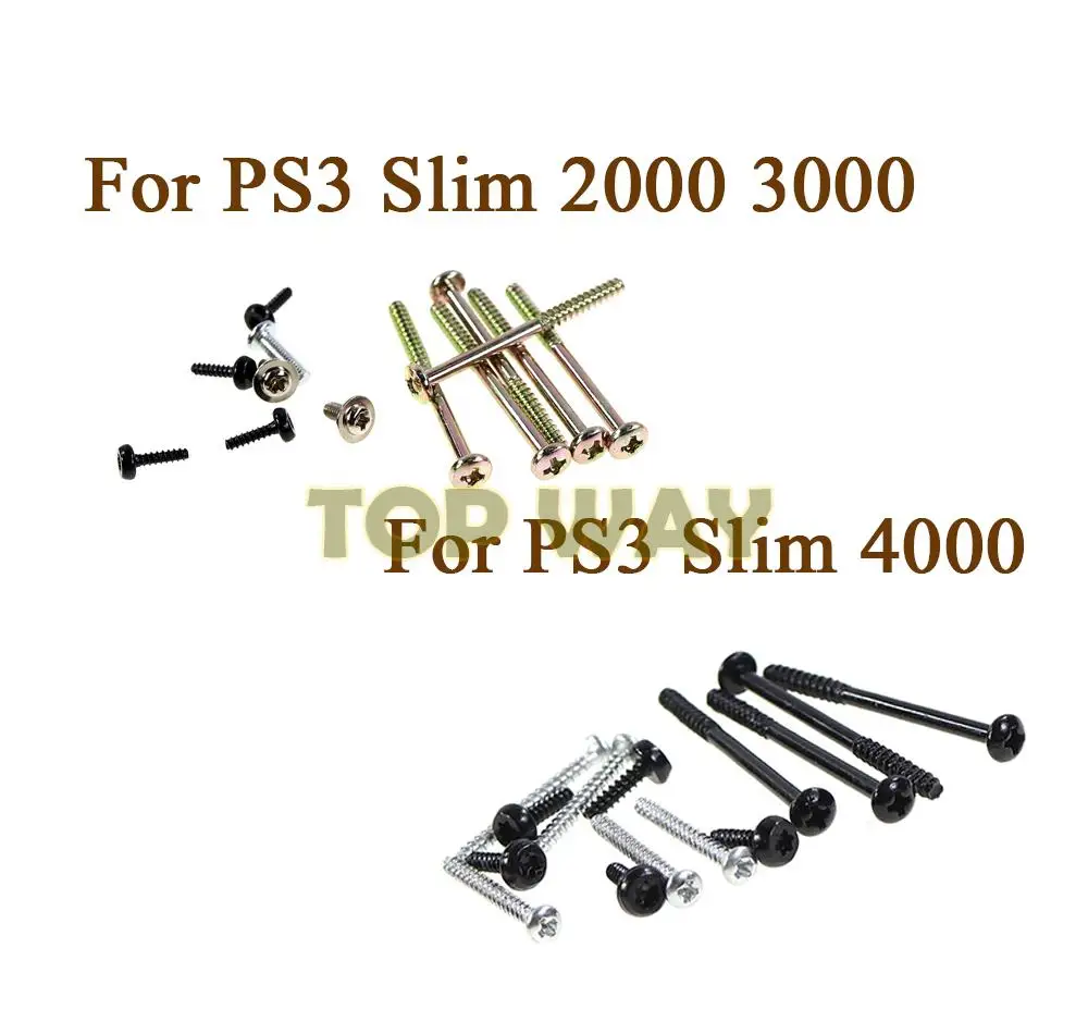 1 satz Für PS3 Super Slim 2000 3000 4000 Gehäuse Shell Schraube Schrauben Für Playstation 3 CECH--400x metall Vollen Satz Schrauben 2K 3K 4K