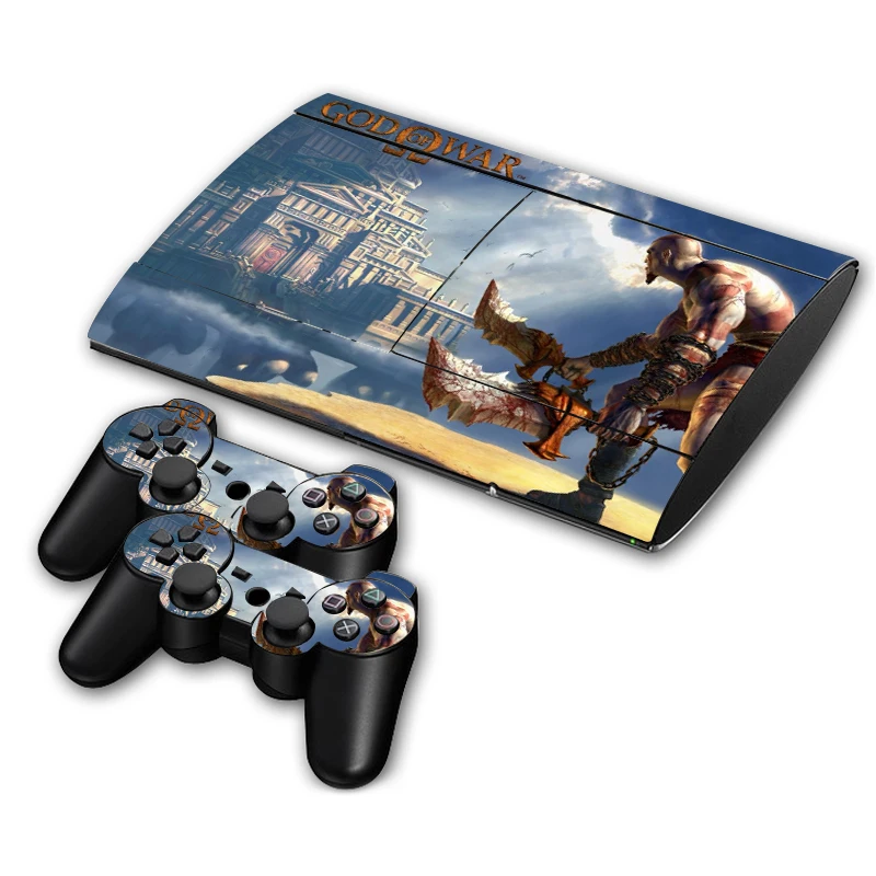 Game God of War Skin-Aufkleber für PS3 Slim 4000 Konsole und Controller. Für PS3 Super Slim Skins Sticker Vinyl