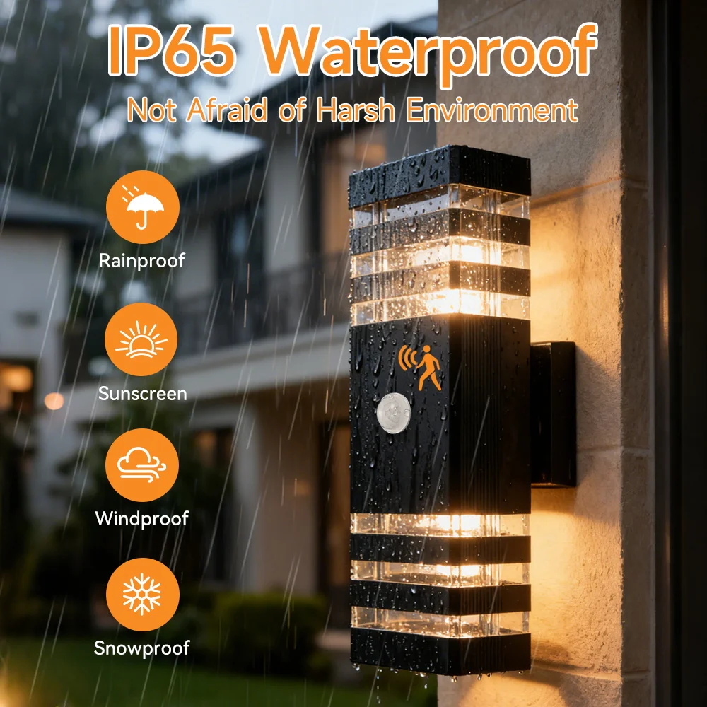 Motion Sensor Wand Lampe Led Außen Beleuchtung für Veranda Balkon Garten Lichter Leuchte Wasserdichte IP65 Wand Licht Wandlampen GU10