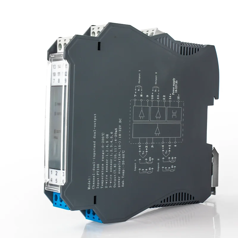 Hochpräziser RTD PT100 Temperaturtransmitter 4-20mA 0-10V RS485 Temperaturtransmitter 100°C 150°C 200°C PT100 Typ Sensor