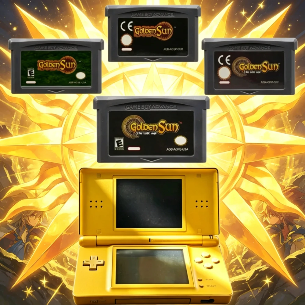 USA/EUR Golden Sun: The Lost Age GBA-Spielmodul 4 Stile Advance GBA SP DS Klassisches JRPG Retro-Videospiel Sammlerstück Geschenk