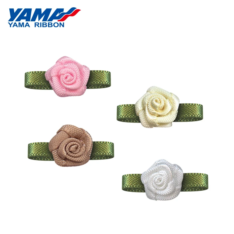 YAMA-Rosenblattblume, Satinband, Hoteldekoration, Geschenkbox-Verpackung, Heimtextilien, Durchmesser 10 mm ± 2 mm, 22 mm ± 3 mm, 200