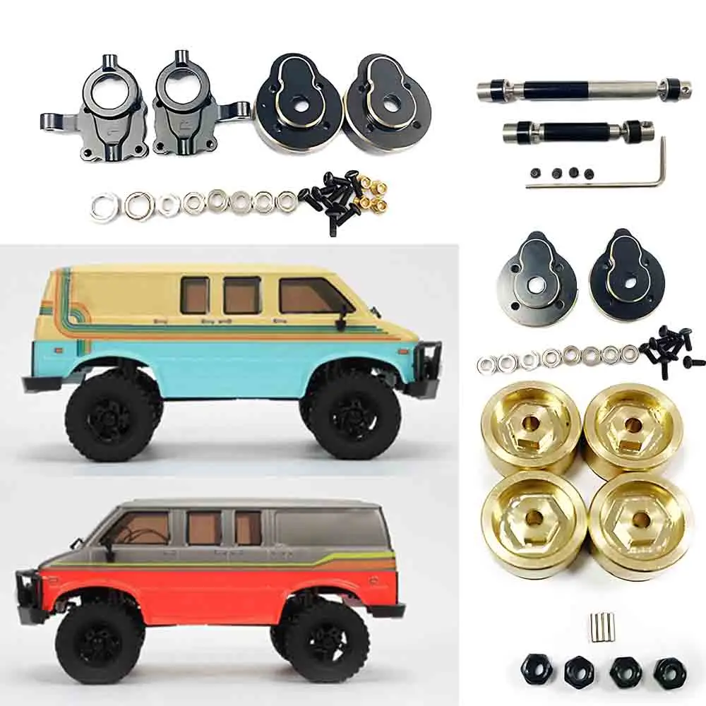Für Hobby Plus Messing Vorne Hinten Caster Blöcke Gegengewicht Antriebswelle für Hobby Plus 1/18 CR18P Rock Van RC Auto Upgrade Teile