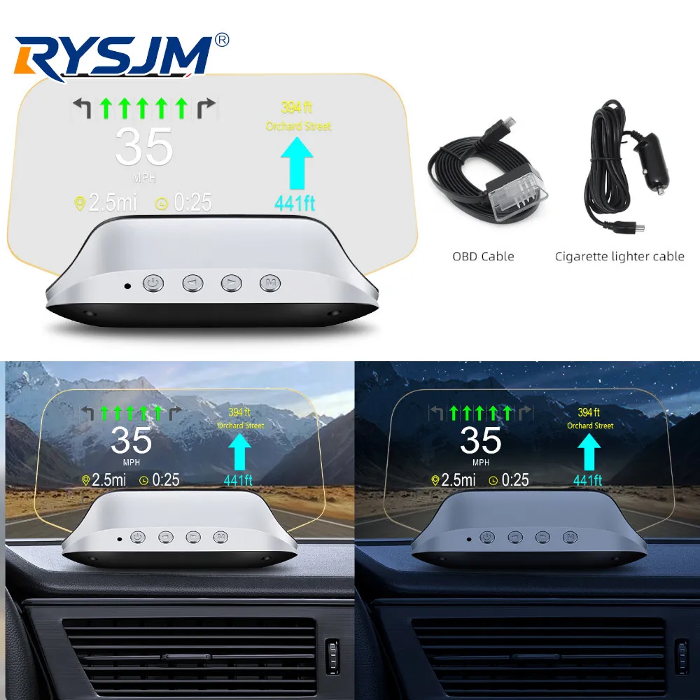 C3 OBD GPS Head-Up-Display Auto-Projektor HUD Navigation OBD2 EOBD GPS Tachometer Projektion Multifunktionsbildschirm Temperatur Drehzahl