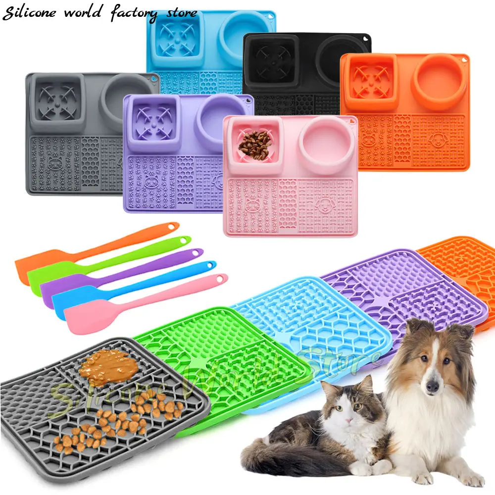 SW Pet Leckpad Hund Katze Lecken Silikonmatte Pet Slow Food Platte Futternapf für Sucker Foods Training Hunde Baden Ablenkung