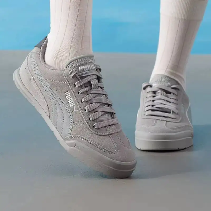 2026 Neue PUMA Unisex Classic Low-Top-Sneaker 402614-02 Grau-Silber Gummisohle Schuhe