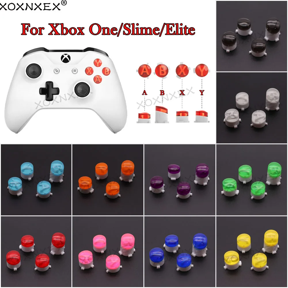 Für Xbox One Controller Abxy Buttons Mod Kit für X Box One Slim X Box Elite Gamepads 10 Farben transparent Reparatur teil