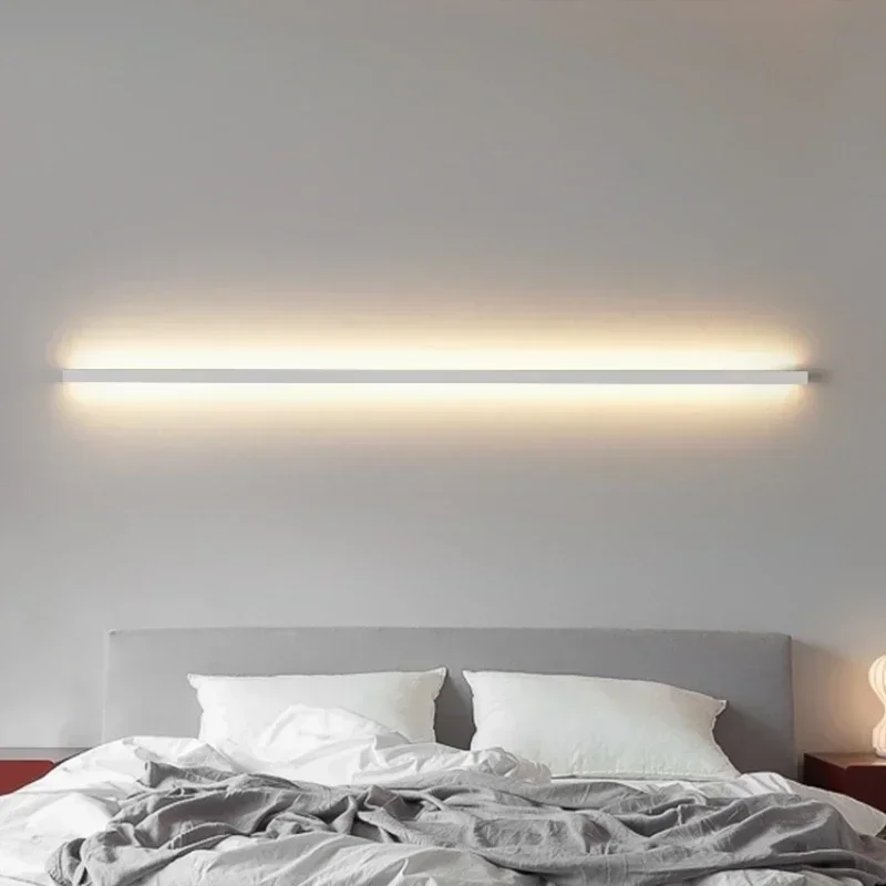 Beste Verkauf Lange Wand Lampe Nachttisch Lampe Schlafzimmer Licht Streifen Einfache Dimmen Master Schlafzimmer Linie TV Sofa Hintergrund Decorativ