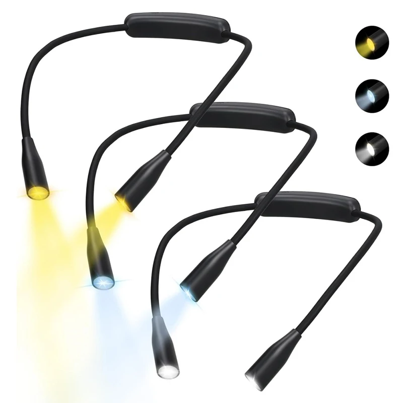 LED-Leselampe für den Nacken, Buchlampe 360° ° Flexibler Arm Leselampe Nackenlampe Studier- und Leselampe Nachtlicht