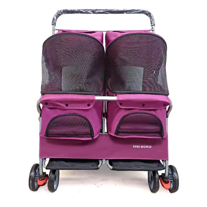 Multifunktion ales Haustier auto Ultraleichtes Zweisitzer-Haustier buggy Abnehmbarer und wasch barer Wagen Universal-Haustier auto für Katzen und Hunde