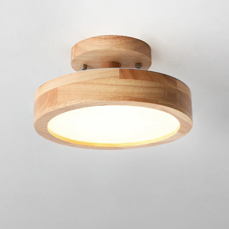 Flurlampe Runde Flurlampen Nordic Veranda Lichter Holz Innenbeleuchtung Balkon Deckenleuchte Garderobe Deckenleuchten