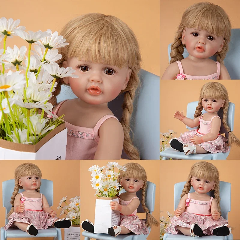 55CM Weiche Volle Silikon Reborn Puppe Baby Spielzeug Real Touch Betty Fertig Bebe Puppe Spielzeug Kinder Geburtstag Geschenk Sammeln kunst Puppe