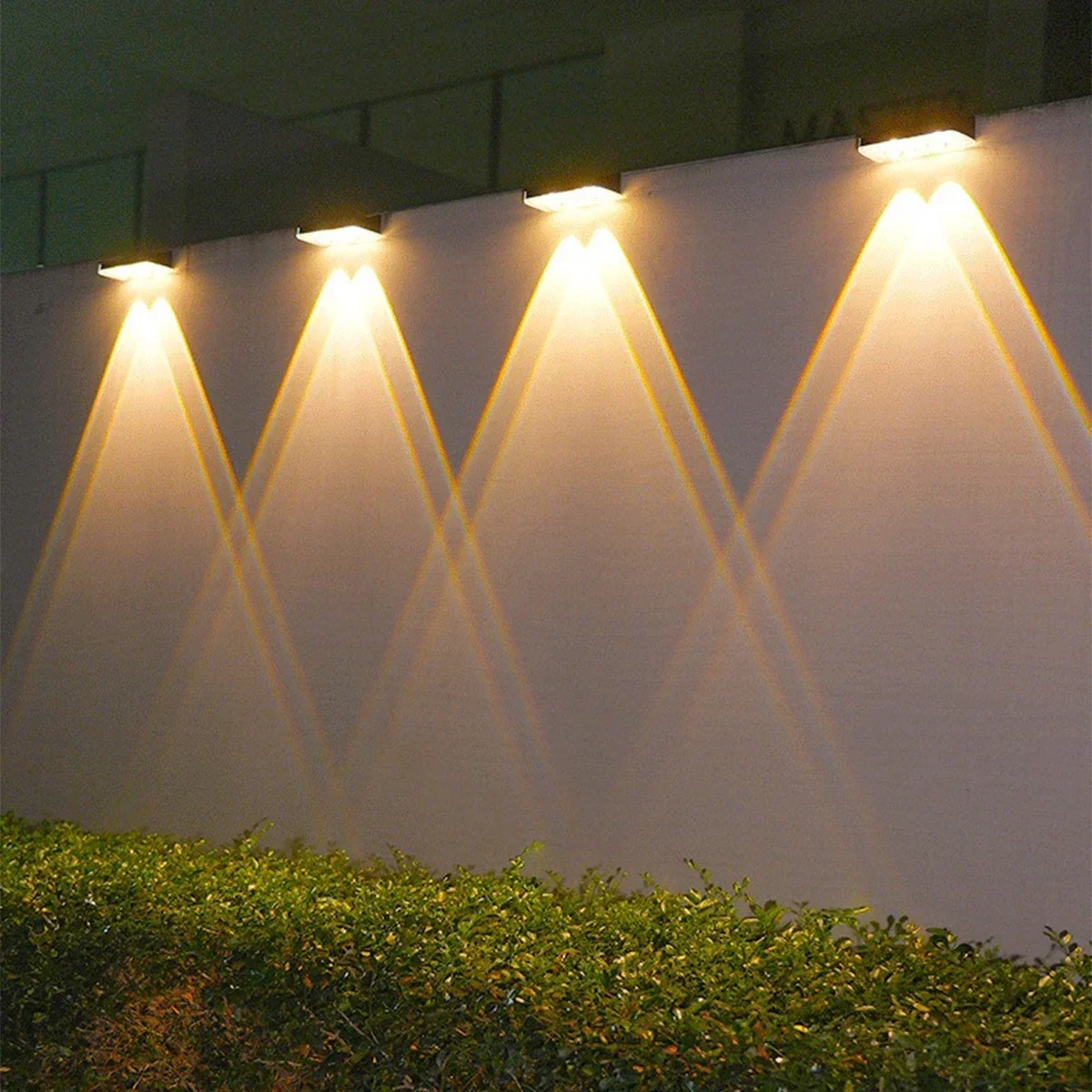 LED Solar Garten lampe 3 helle Farbe super helle wasserdichte solar betriebene Außen leuchte für Treppen beleuchtung Zaun dekoration