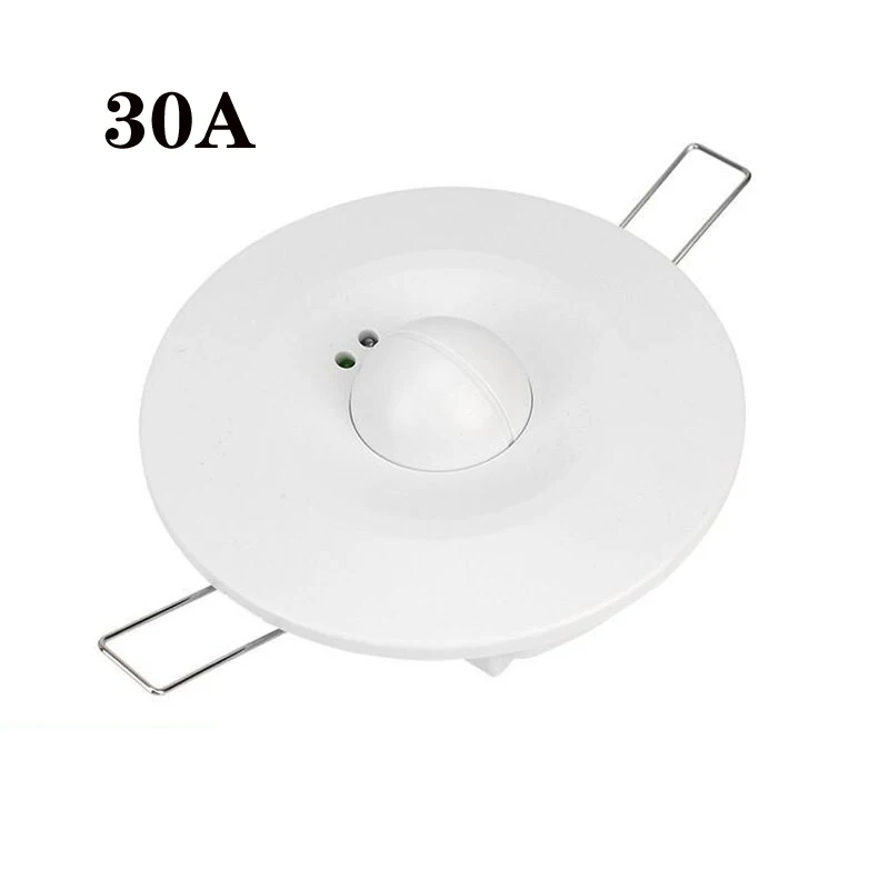 360-Grad 30A Mikrowellen-Radarsensor Einbau-Bewegungsmelder Lichtschalter 220-240V Einbau-Decken-Bewegungsmelder