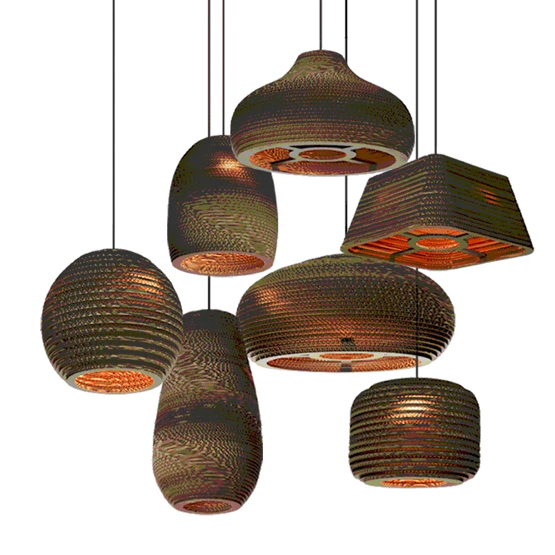 Amerikanischen Nackt Kronleuchter Beleuchtung Nordic Kreative Anhänger Lampe Papier Leuchte Industriel Hängen Lampe Waben Wohnkultur