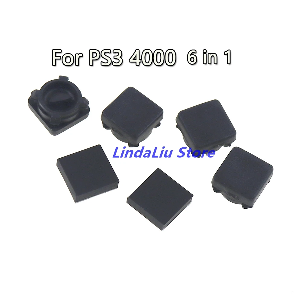 1Set Für PS3 4000 Gummi Füße Für Playstation3 Controller PS3 4K Füße Kunststoff Taste Schraube Staub Stecker ersatzteile Set Weiche Staub Pads