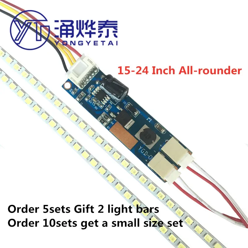 YYT 15 17 19 20 22 24 Zoll LCD-Nachrüst-LED-Kit LCD-TV-Monitor LED-Hintergrundbeleuchtungsstreifen LED-Hintergrundbeleuchtung Lampen Update-Kit einstellbar