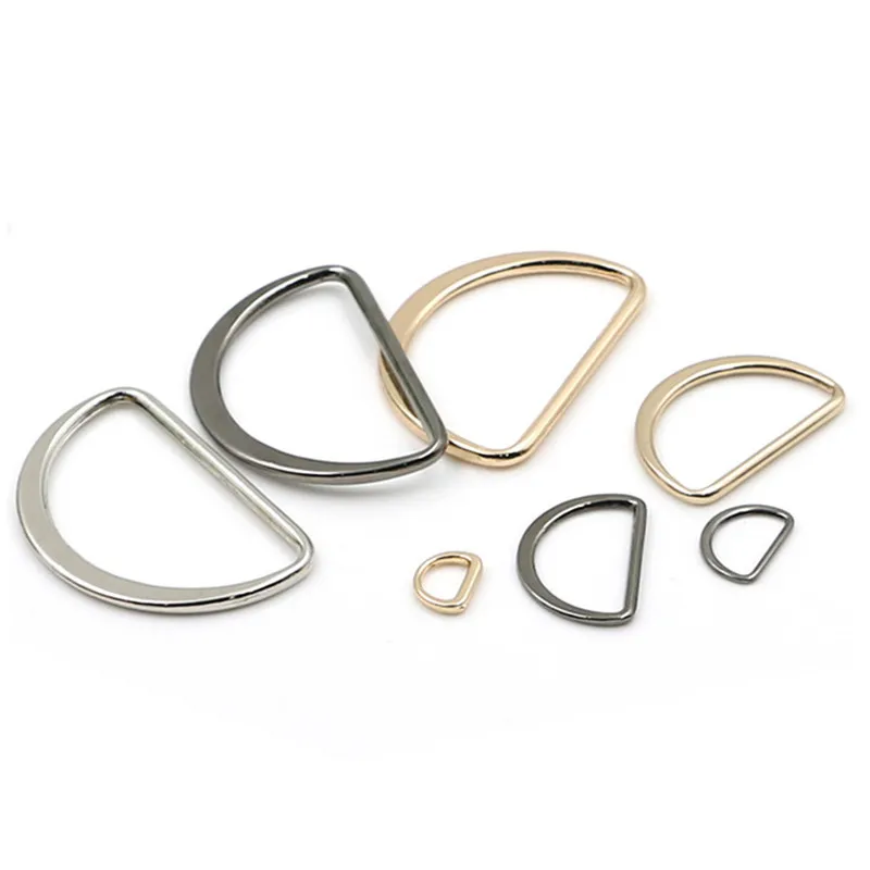 30 teile/los 20mm/30mm/40mm/50mm/60mm silber schwarz bronze gold typ D ring Verbindung legierung metall schuhe taschen Schnallen DIY Zubehör
