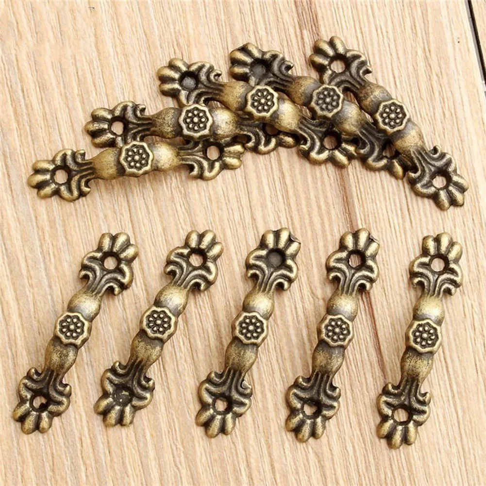 10 Stück Schmuckschatullen Griffe Antik Bronze Kleiderschränke Türgriffe Zinklegierung Schubladengriffe für dekorative Schmuckschatullen