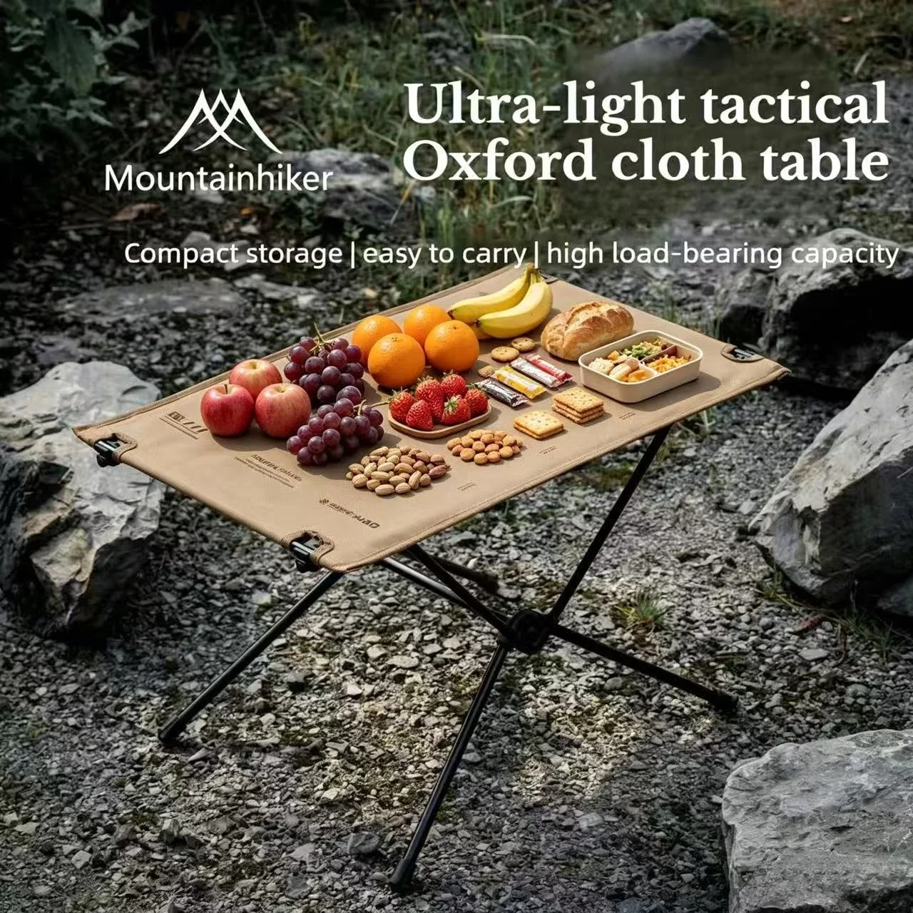 MOUNTAINHIKE Camping-Klapptisch aus Aluminiumlegierung, leichter Tisch aus 900D-Oxford-Stoff, tragbare Touristentische für Picknick im Freien