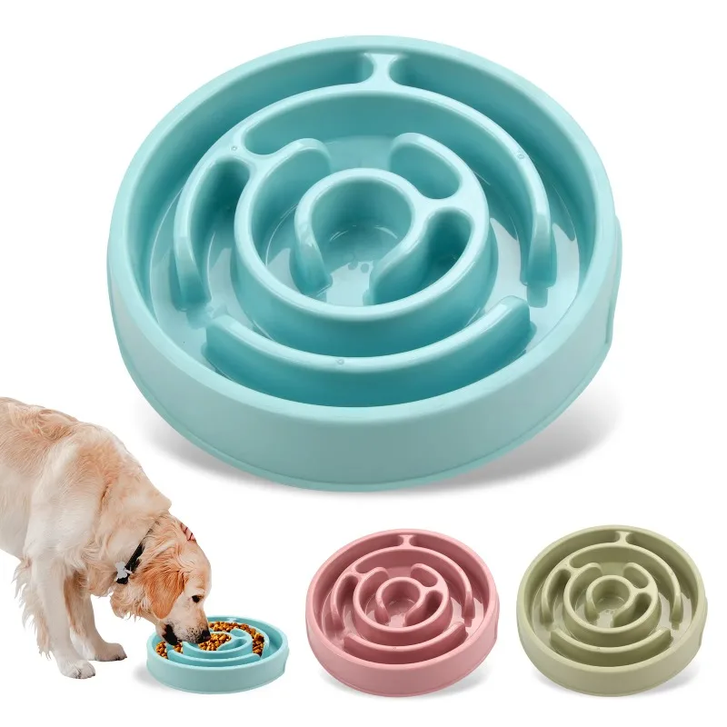 1PC Haustier Katze Katze Hund Slow Food Schüssel Nicht-Slip Slow Food Fütterung Hundefutter Schüssel Pet Liefert