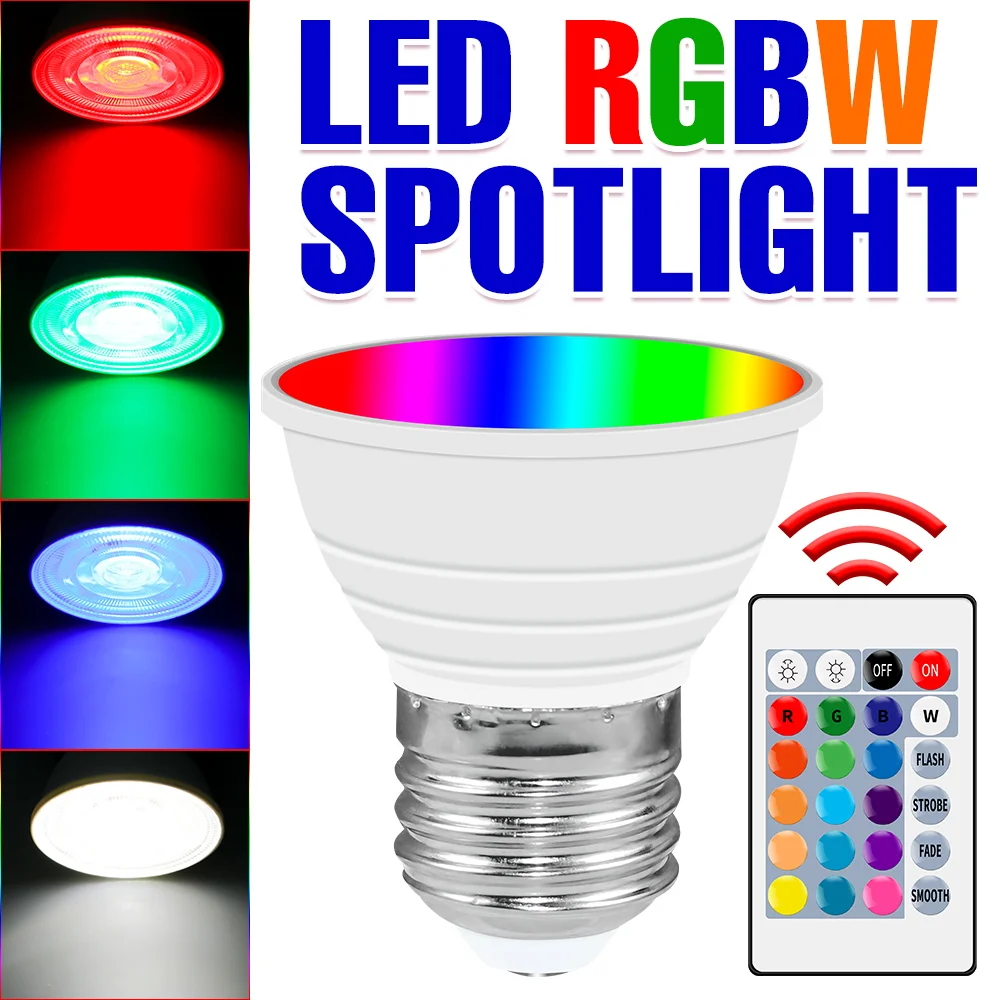 GU10 RGB LED MR16 Glühbirnen 15W Licht E27 Bombillas RGBW LED E14 Lampe 200V Lampara Smart Home LED Spot Licht IR Fernbedienung 2835