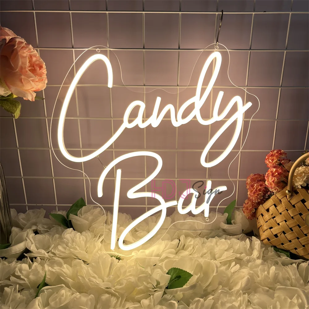 Candy Bar LED Neon Schild Wanddekoration für Candy Store Zimmer Party Dekor Neonlicht Schild Kinder Geburtstagsgeschenk Nachtlichter