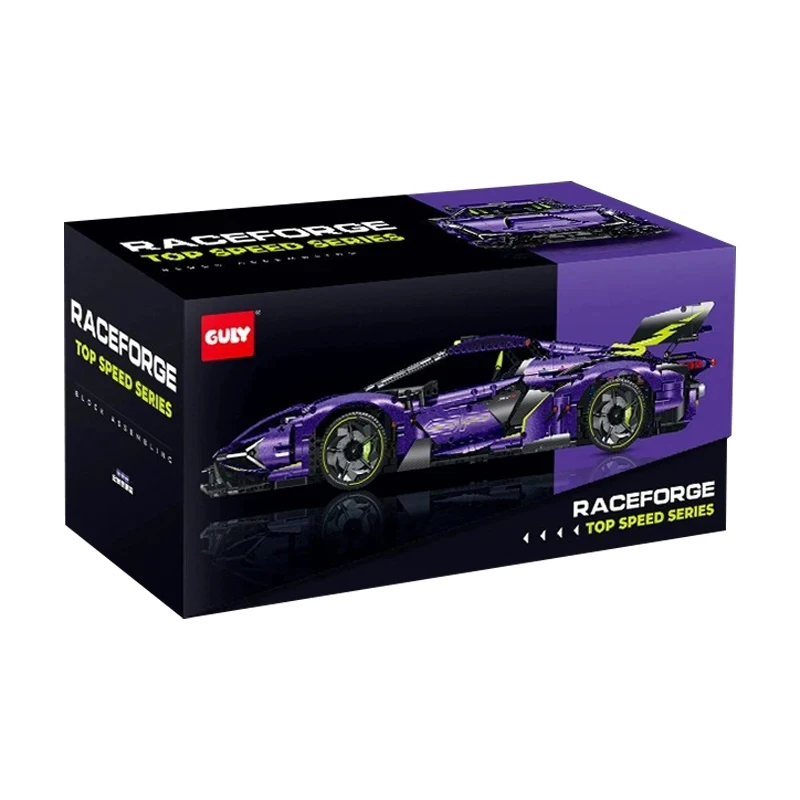 AUF LAGER GULY 10635 MOC Technischer RC-Supersportwagen Bausteine Montagemodell Spielzeug für Jungen Weihnachtsgeschenk-Set