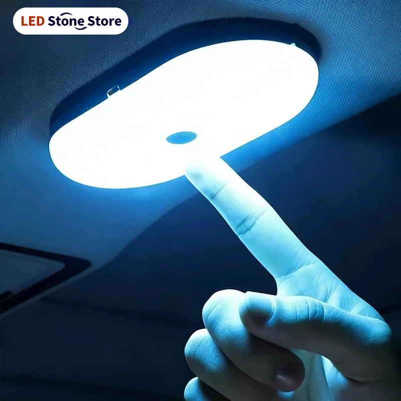 LED Auto-Touch-Licht Wandleselampe mit Magnetfuß Kabellose Auto-Deckenleuchte USB-Aufladung Innenbeleuchtung Universal