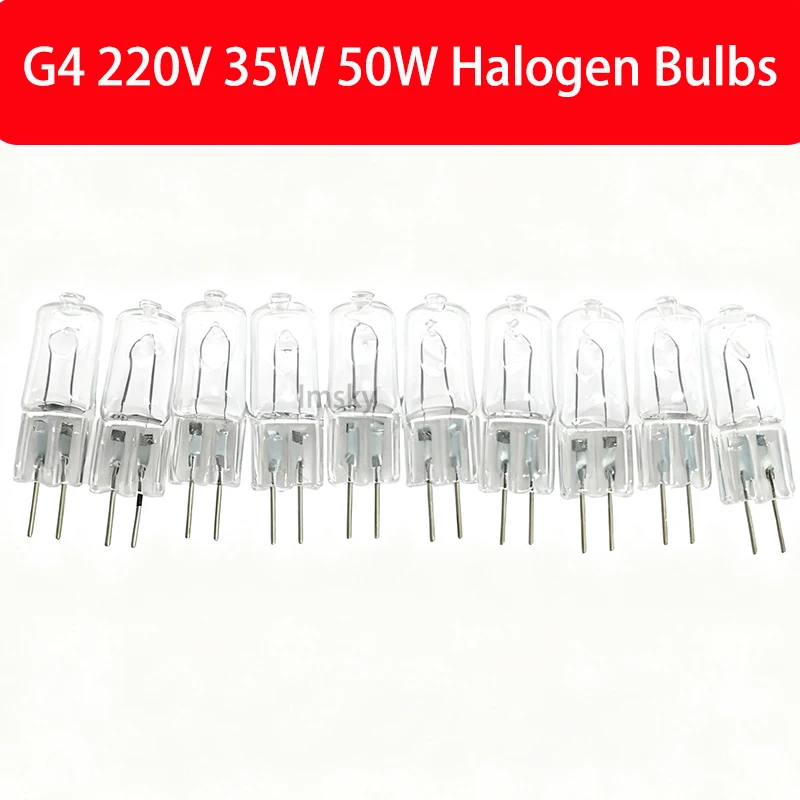 10 Stück 2 Stück 5 Stück Halogenlampen G4 220 V 35 W 50 W Halogenlampen Lampe Globe Lot JC 2 Pin Lampe Warmweiß Ersatz