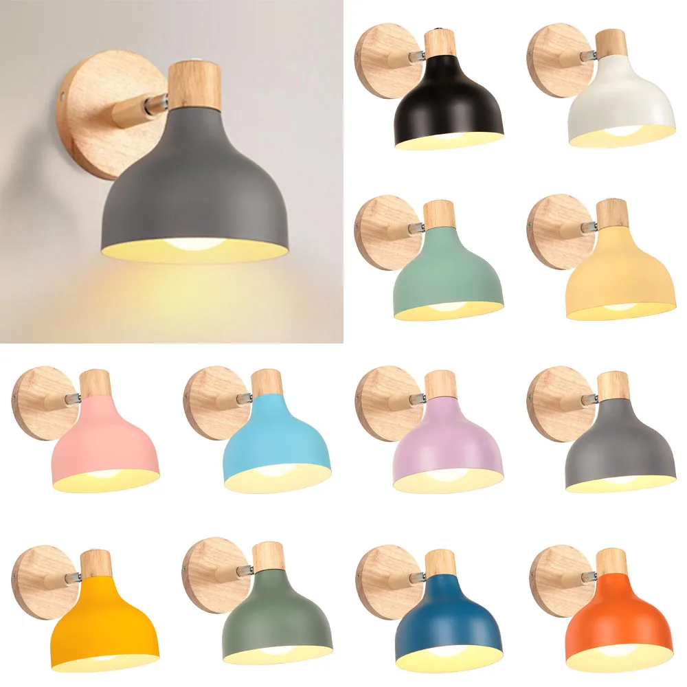 Nordische hölzerne Wand leuchten industrielle Wand leuchte Wand leuchte Vintage Wand leuchten Treppen Innen beleuchtung Loft Nachttisch lampe