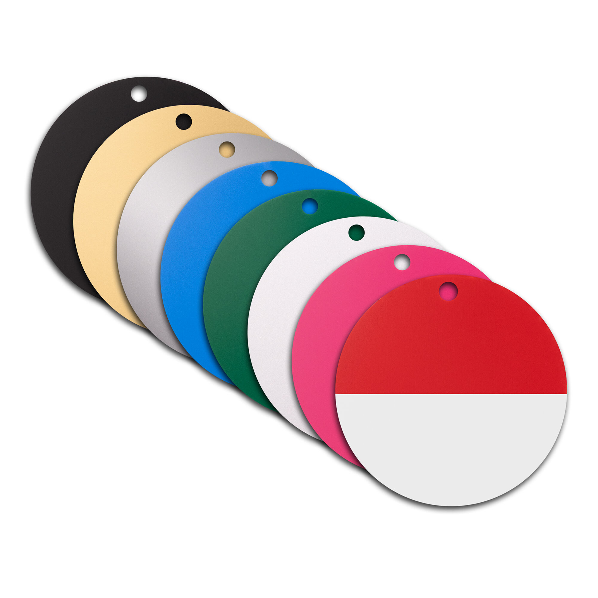 Cricut Two-Color Engraving Blanks | Circle | 3 in | 8 Count | 3 mm thick | Clear