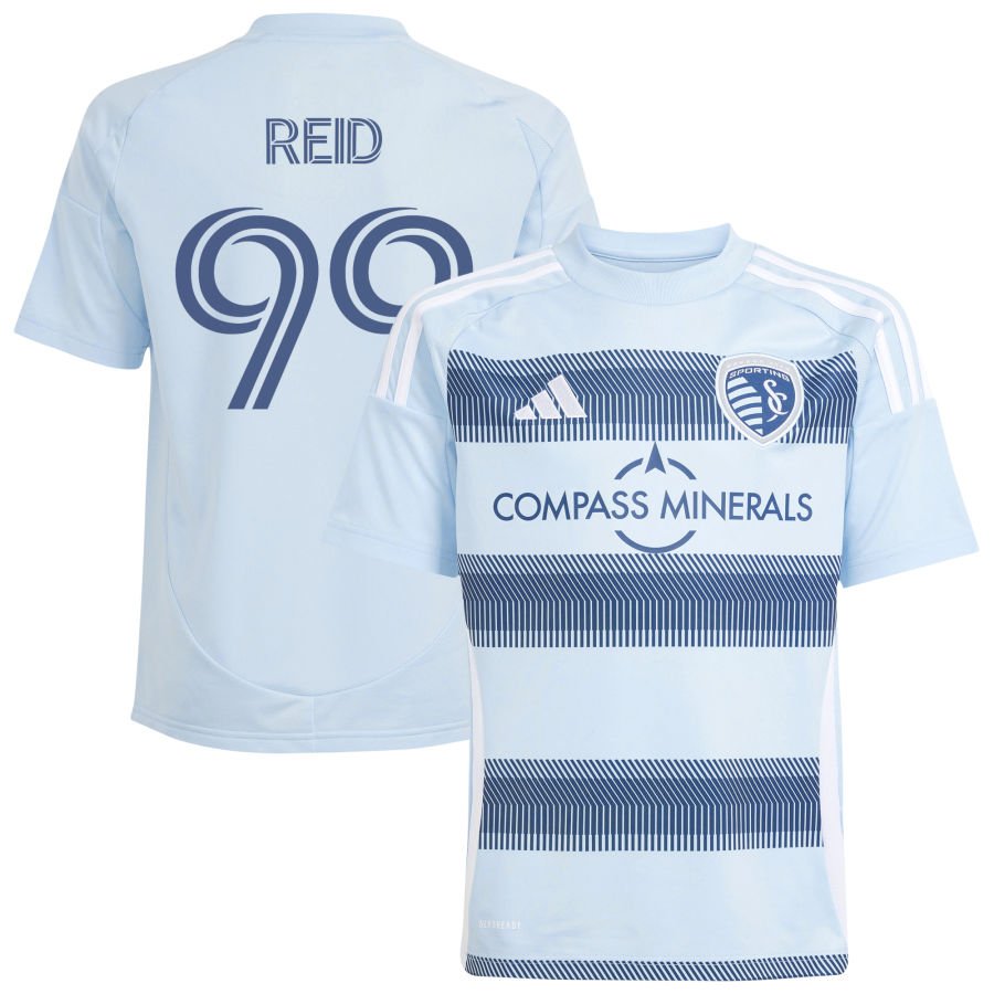 Jayden Reid Youth adidas Light Blue Sporting Kansas City 2025 One KC Replica Custom Jersey