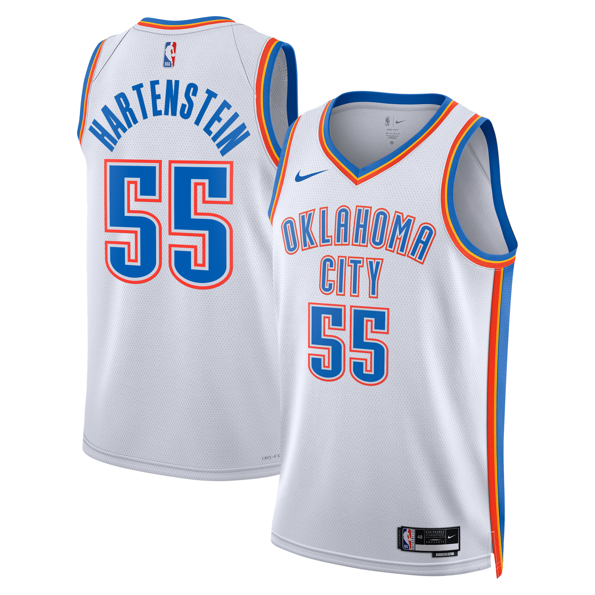 Maillot Swingman Nike Association Edition Oklahoma City Thunder - Blanc - Isaiah Hartenstein - Unisexe - Homme Taille: XL