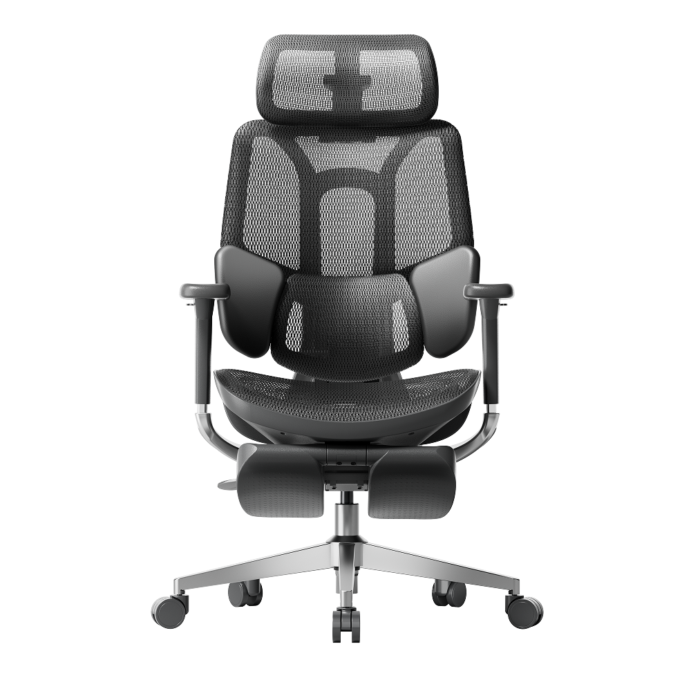 HBADA E3 Air Ergonomic Office Chair, Black / With Footrest