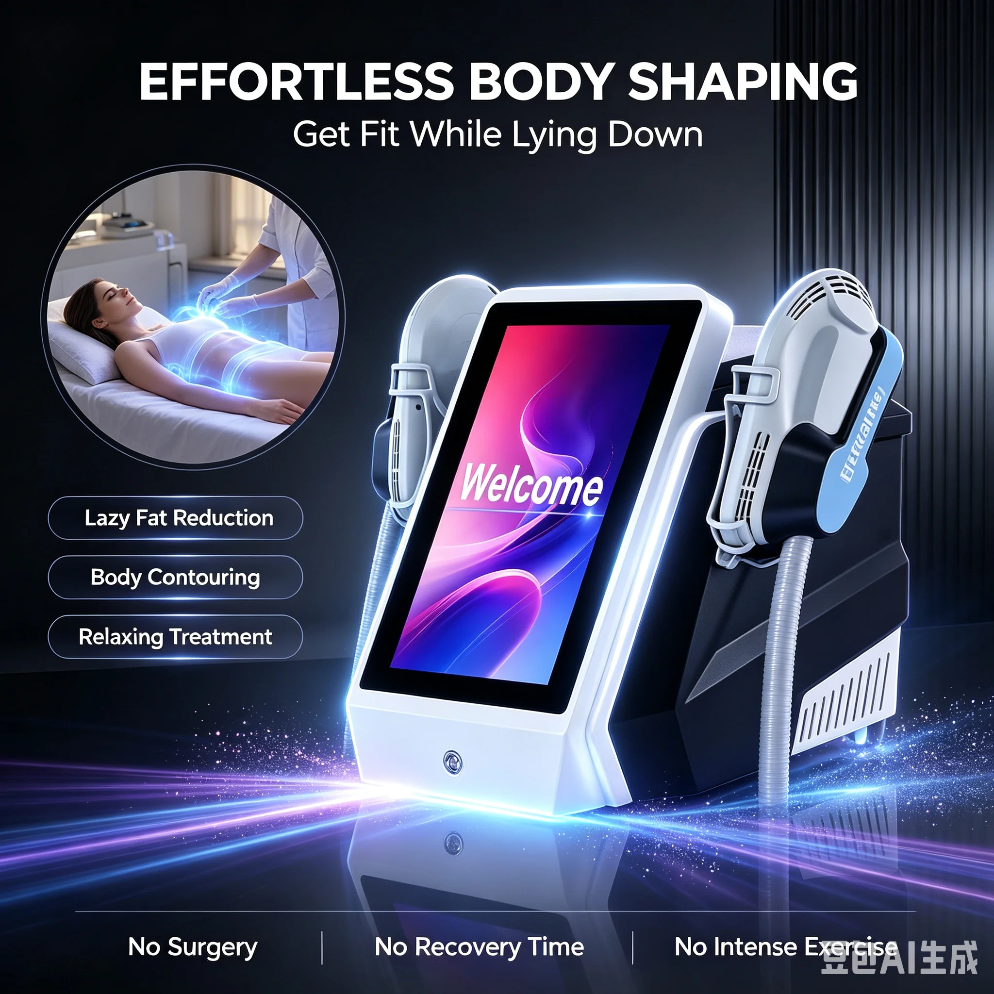 Neues Professionelles EMS 15 T RF Körperformungsgerät 6500W Muskelstimulator Neuestes EMS-Gerät für Fitness und Wellness