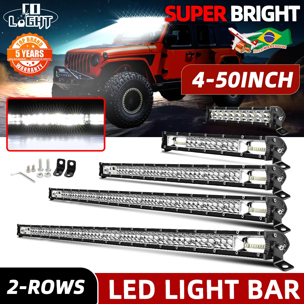 CO LIGHT 2-Reihen 12D LED-Lichtleiste 4x4 Offroad 52 Zoll 80000LM LED-Lichtbalken Combo für Auto SUV 4WD Offroad-Nutzung LED-Arbeitsscheinwerfer 12V 24V