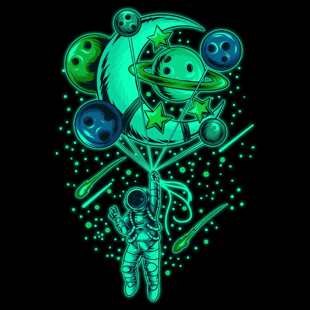 Cartoon-Astronauten-Mond-Planeten-Wandaufkleber, die im Dunkeln leuchten, für Baby- und Kinderzimmerdekoration, Schlafzimmerdekoration, Wohnzimmer-Wandtattoos.