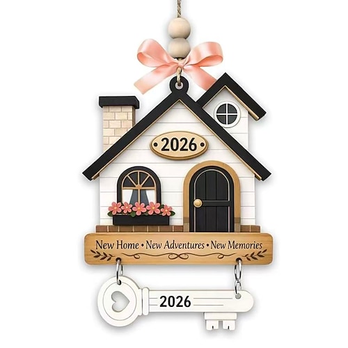Decorazione natalizia per la casa 2026, regalo di inaugurazione casa 4x4 pollici per i nuovi proprietari di casa, decorazione natalizia per la prima casa, decorazione casa dolce casa, regalo per la