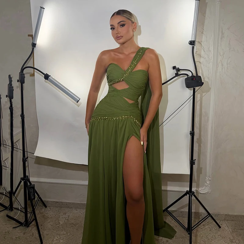 Thinyfull Formal A-Line Prom Evening Dresses Sweetheart High Split Party Dress Women Beadings Cocktail Prom Gowns Customized