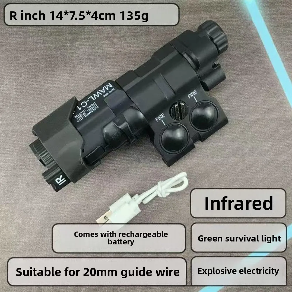 Lightweight Multi-function Hobby Lighting Unit Dual Control Buttons Rechargeable Model Ornament