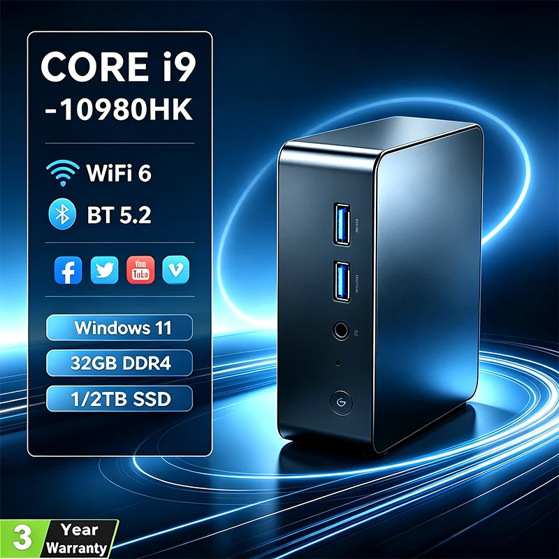 2026 Mini-PC Windows 11 Pro Intel I9-10980HK/N150 Mini-PC Gamer-Computer 32GB RAM 1TB 2TB SSD WIFI 6 BT5.2 4K Gaming Desktop-PC