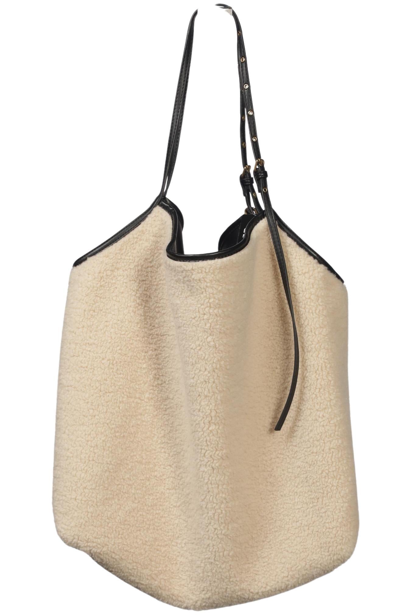 Zara Damen Handtasche gross, Gr. , Beige, kein / Etikett