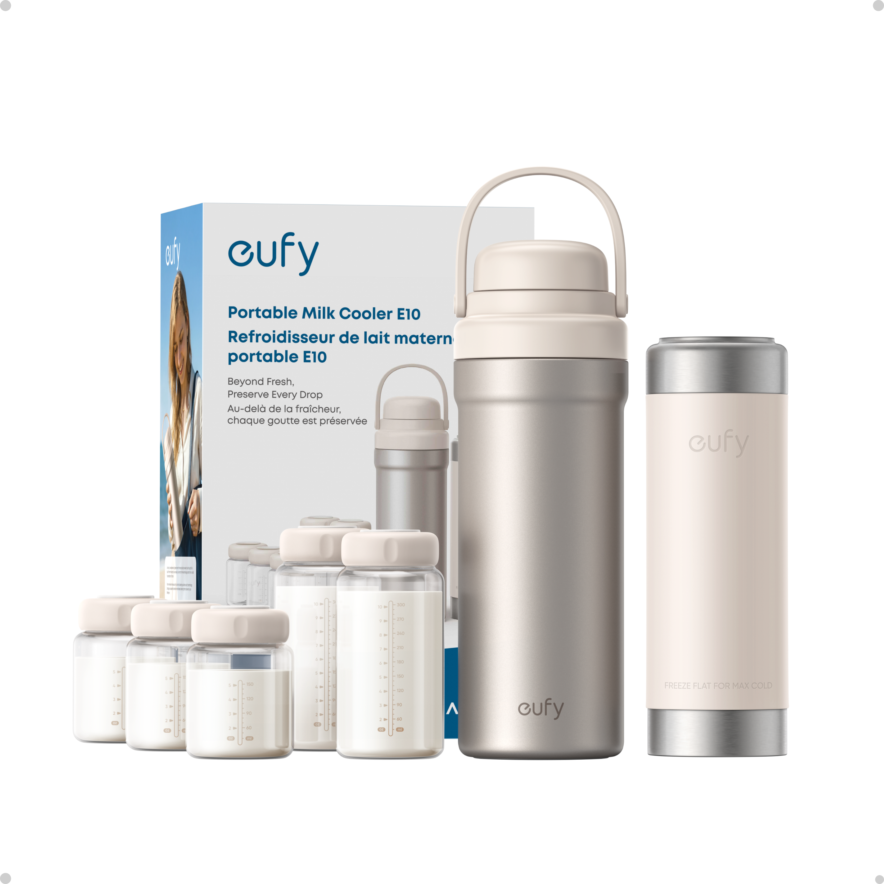 ANKER eufy Tragbarer Muttermilchkühler E10, 600ml, Edelstahl, BPA‑frei