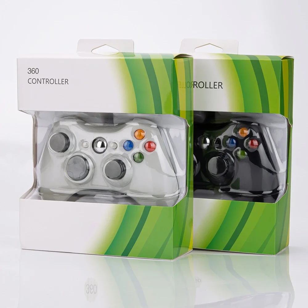Wireless/Wired Controller for Xbox 360 Game Controller with Dual-Vibration Turbo Compatible with Xbox 360/360 Slim and PC Window