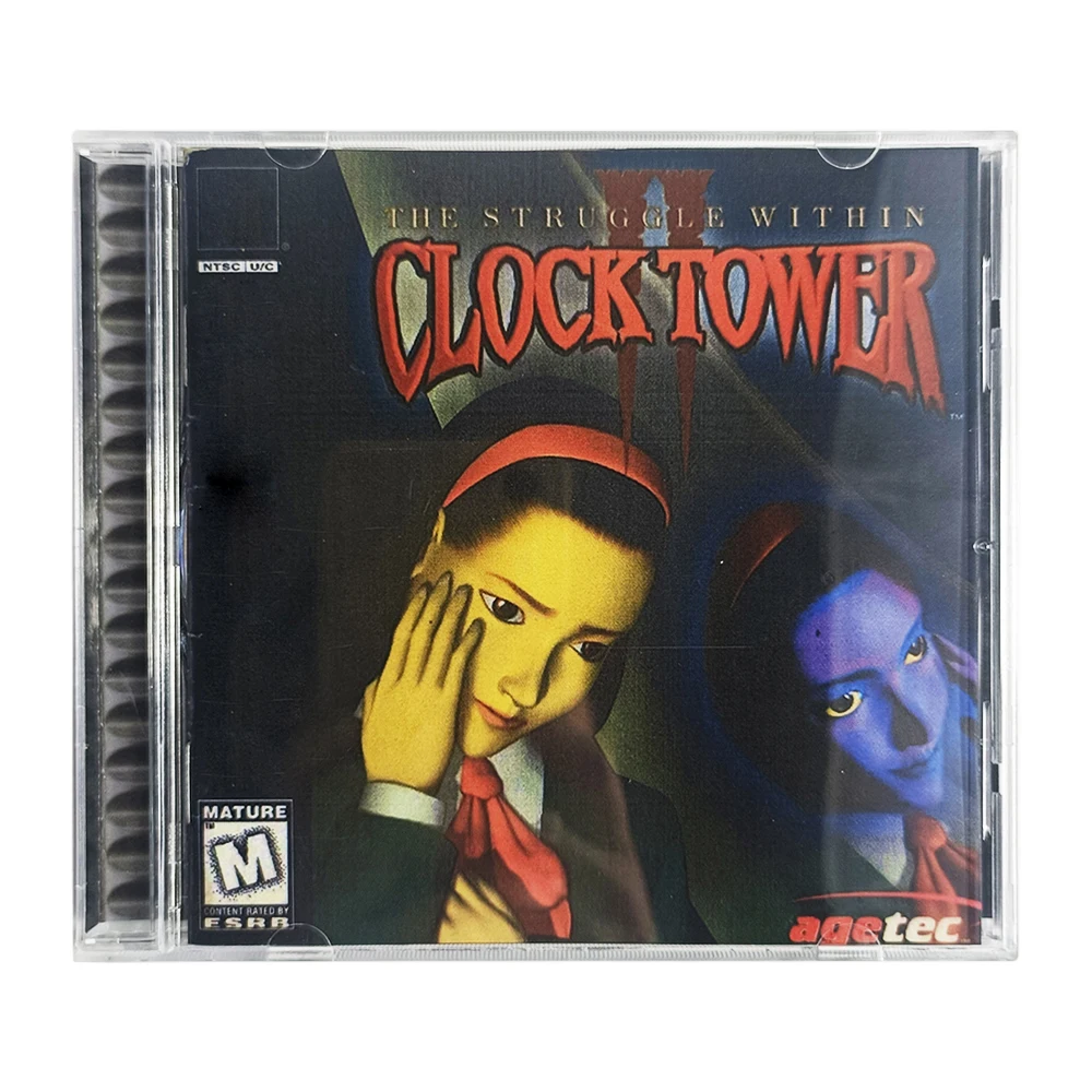 PS1 Clock Tower Ghost Head With Manual Copy Game Disc Modded Console Station1 Retro Optical Driver Video Game Parts