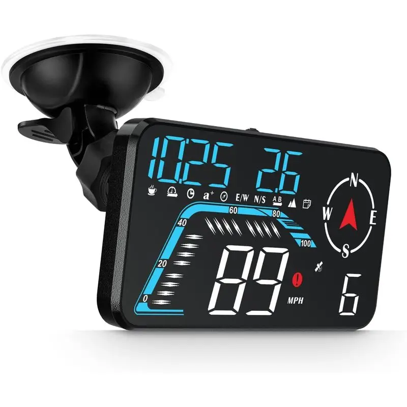 Liiiyuan Head Up Display G12 Car HUD Multifunctional Mileage Display GPS Speedometer USB Plug and Play Easy Installation Univers