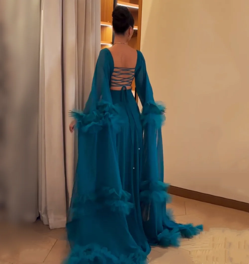 Customized Temperament Formal Evening Dress Sweetheart A-line Backless Lace-up Long Dresses Elegant Party Wedding