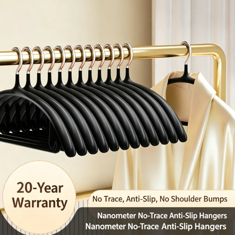 Thicken Stainless Steel Clothes Hanger Home Use Slip Resistant Large Size Simple Design No Trace Clothing Storage Organizer