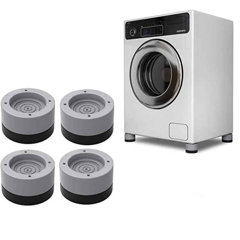 16 Pieces/8 Pieces/Set of Washing Machine Anti-Vibration Heightening Pads, Noise-Dampening Anti-Slip Washing Machine Foot Pads, with Handles for Washing Machine and Dryer, Protect the Floor of the Laundry Room, Anti-Slip and Moisture-Proof Pads